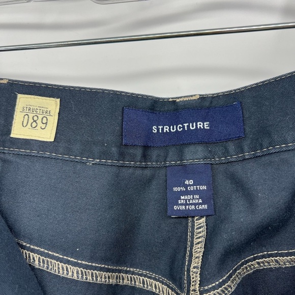 Structure Sz 40 Wide Leg Black Vintage Cargo Pants - Picture 7 of 8